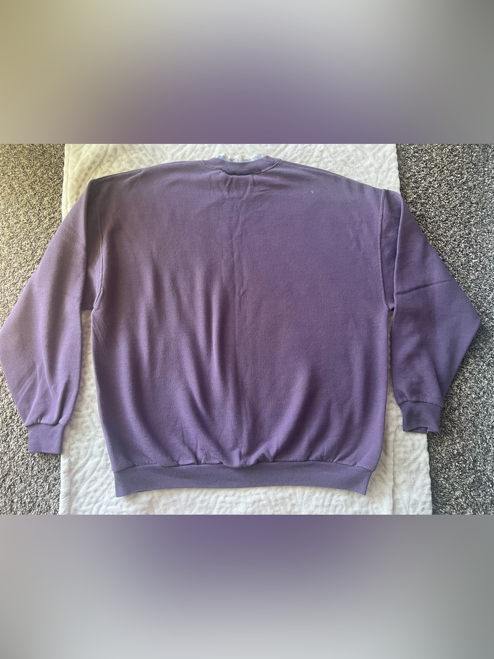 Vintage Purple Crewneck SweatshirtEmbroidered Christmas Tree Graphic Oversized - Picture 8 of 9